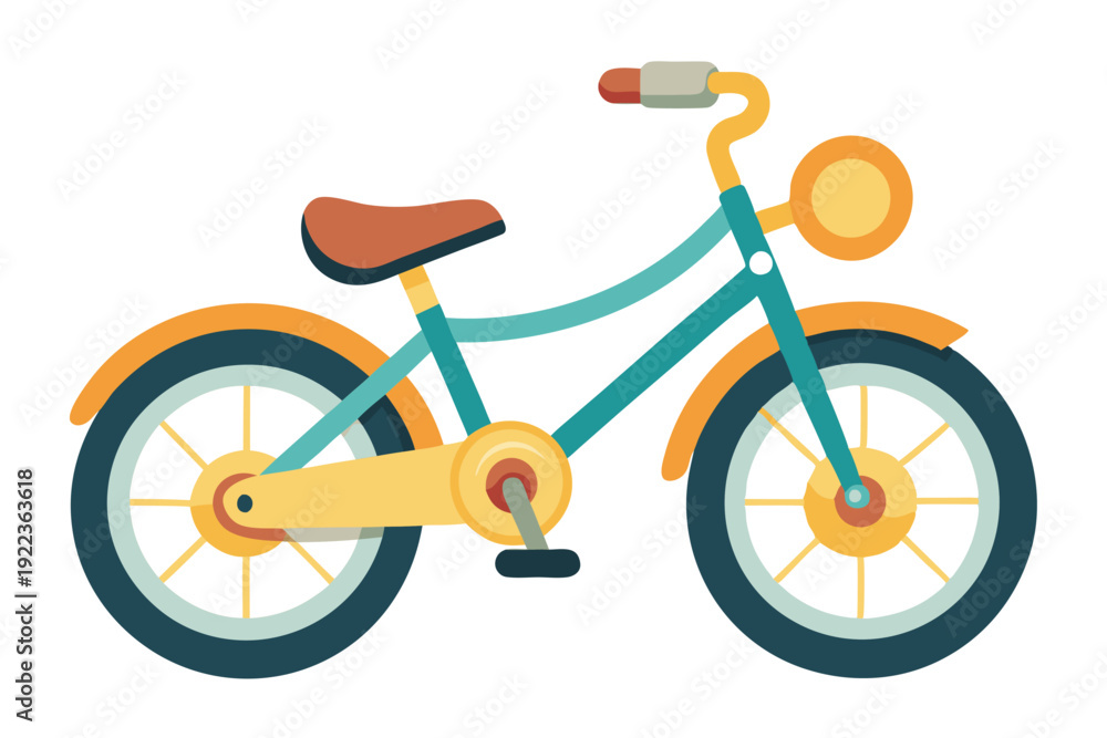 Fototapeta premium kids toy bicycle vector on white background