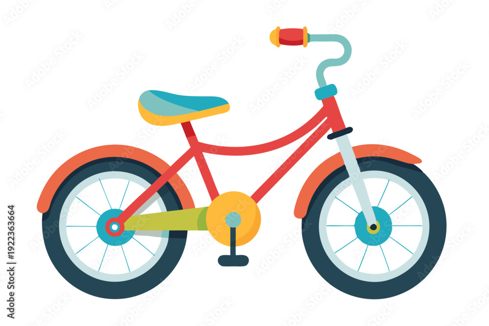 Fototapeta premium kids toy bicycle vector on white background