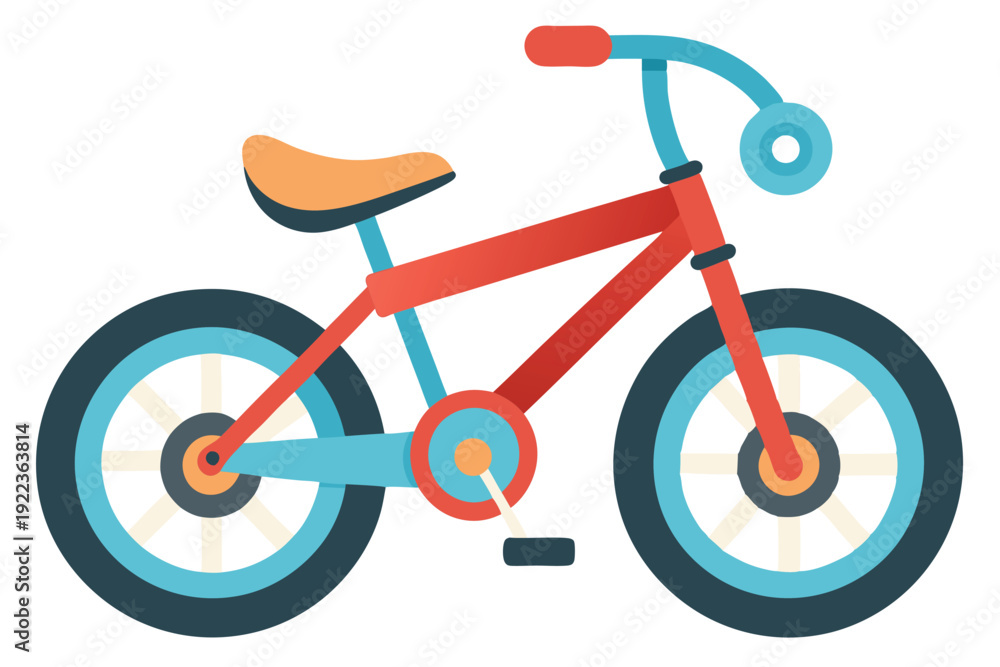 Fototapeta premium kids toy bicycle vector on white background
