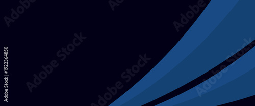 Vector blue line background curve element with black space for text and message design, overlapping layers