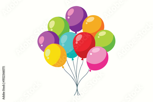 balloon bunches vector on white background