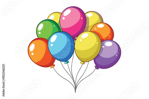 balloon bunches vector on white background