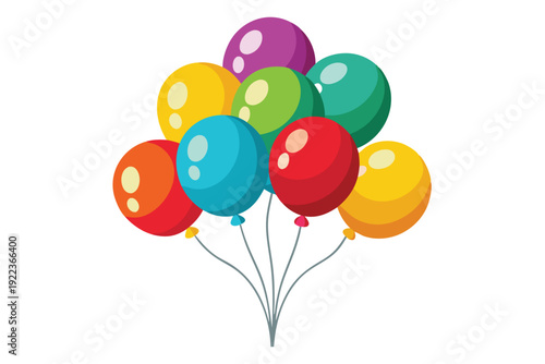 balloon bunches vector on white background