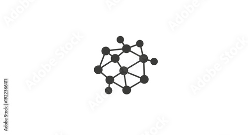 Molecular structure model in chemistry.