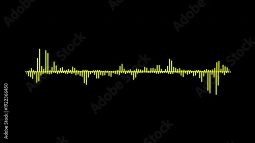 Colorful audio visualization effect. Looping, unique, useful as an element or background, for demonstration and scientific visualization