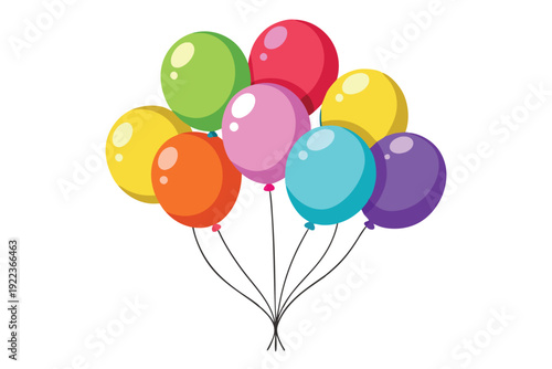 balloon bunches vector on white background