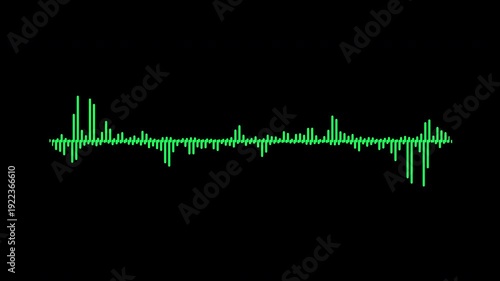 Colorful audio visualization effect. Looping, unique, useful as an element or background, for demonstration and scientific visualization