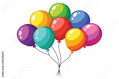 balloon bunches vector on white background