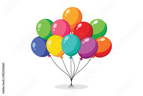 balloon bunches vector on white background