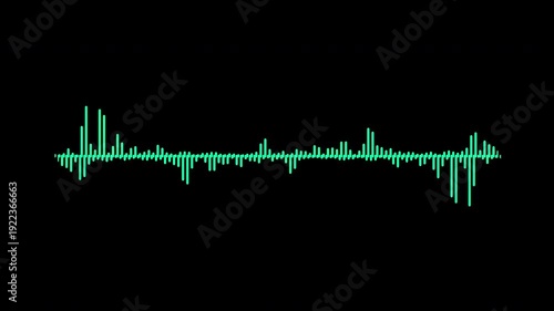 Colorful audio visualization effect. Looping, unique, useful as an element or background, for demonstration and scientific visualization