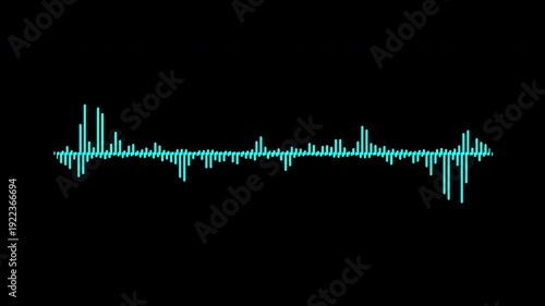 Colorful audio visualization effect. Looping, unique, useful as an element or background, for demonstration and scientific visualization