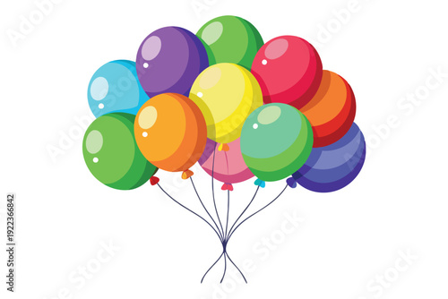 balloon bunches vector on white background