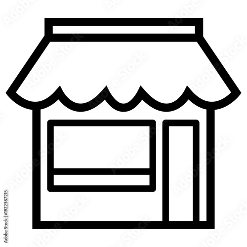 Retail Storefront Line Art Icon