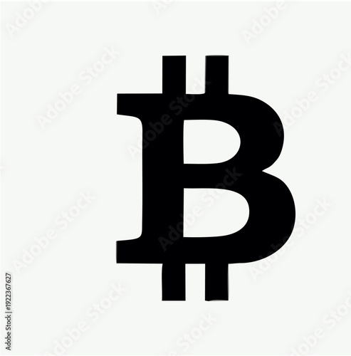 Bitcoin cryptocurrency logo symbol icon.