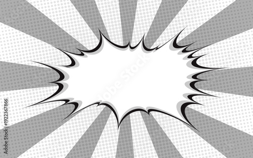 Speed ​​line effects for comic books and manga. Radial cartoon explosions and concentric bomb explosions.