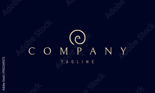 A vector golden logo featuring an abstract image a bird formed as a spiral, symbolizing freedom, motion, and continuous transformation.