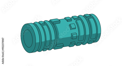 Teal Textured Foam Roller for Fitness and Muscle Recovery.