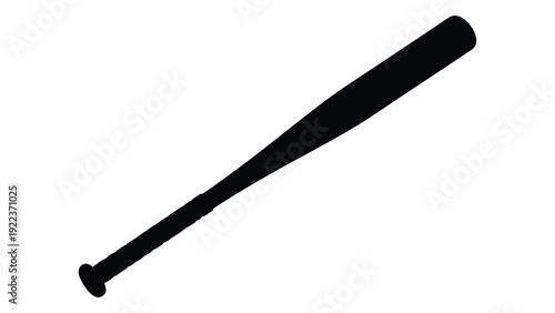A black baseball bat on a white background isolated on white background, Vector