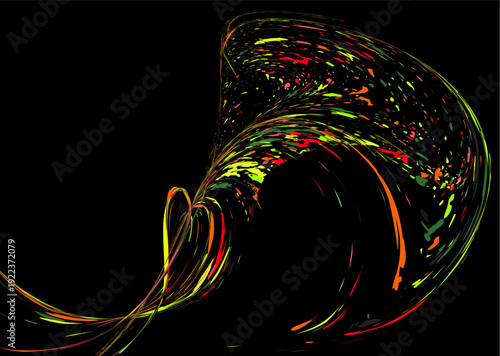 Dust particles and debris are carried by the wind. Design for banners, posters, brochures, covers, and magazines. EPS 10