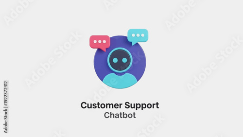 Chatbot customer support service icon.