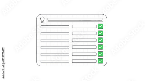 Checklist Form with Green Checkmarks.