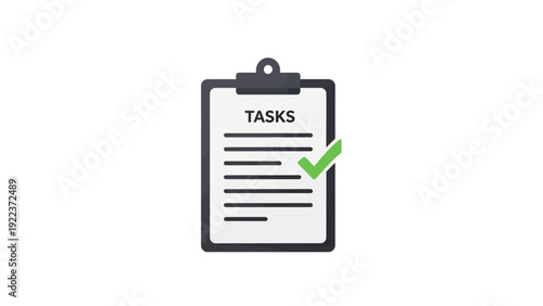 Checklist on a Clipboard with Tasks.