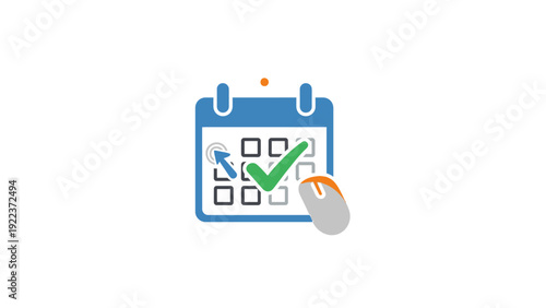 Checklist on a calendar with mouse.