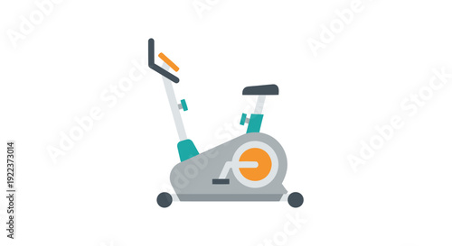 Modern Stationary Exercise Bicycle with Digital Display for Fitness.