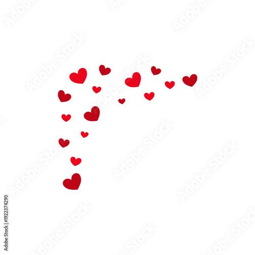 Heart Corner for Valentine’s Day Decoration. Vector illustration.