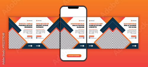 AI Tools for Real Estate Agents Carousel Template, Property Marketing Automation Social Media Post Design for Realtors Business Promotion