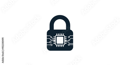 Digital padlock with circuit board design.