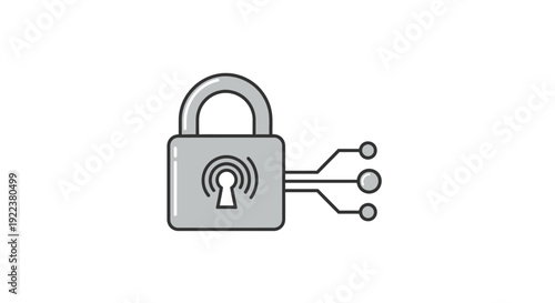 Digital padlock with circuit connection.