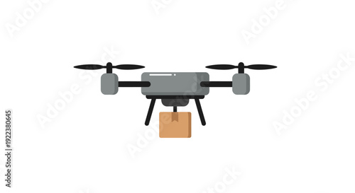Drone carrying a small package.