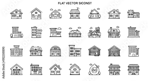 Building icons set