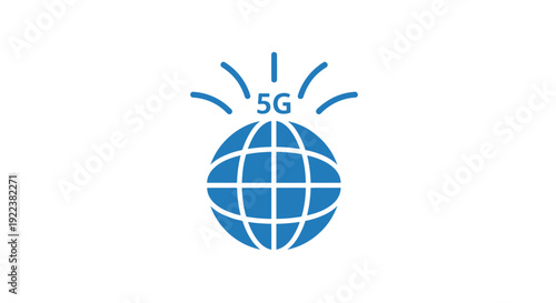 5G Network Globe Icon Symbol.