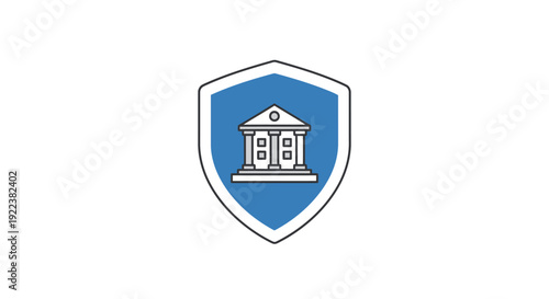 Banking institution logo on shield.