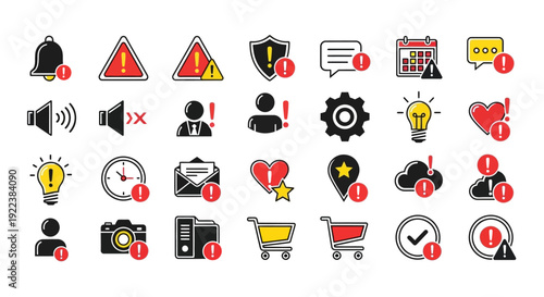 Collection of various communication icons.