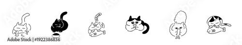 ごはんたべるねこ｜白猫,黒猫,きじ猫,はちわれ,長毛猫,三毛猫｜Eating Cat
:White Cat, Black Cat, Tabby Cat, Tuxedo Cat, Long-haired Cat, Calico Cat 
