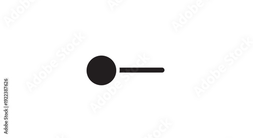 Simple black line and circle symbol.