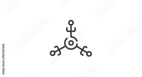 Simple black line art symbol.