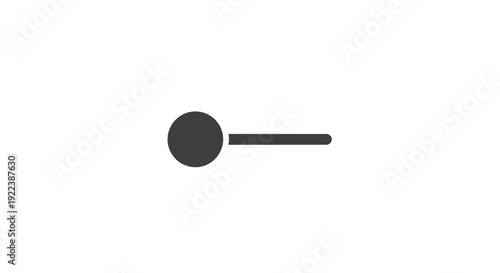 Simple black circle with line.