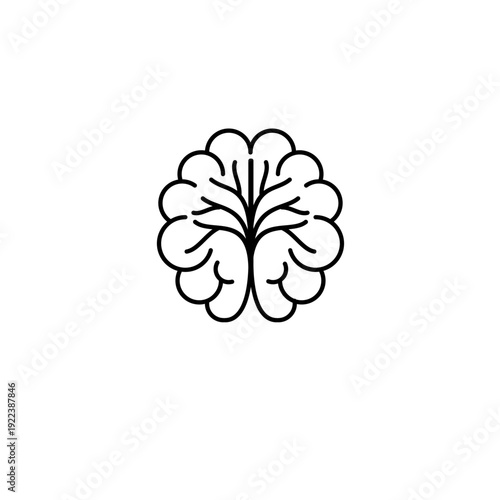 Abstract Brain Tree Logo Icon - Symbol of Mind, Growth, and Connection