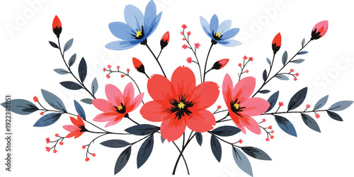 Colorful vector design with various elements