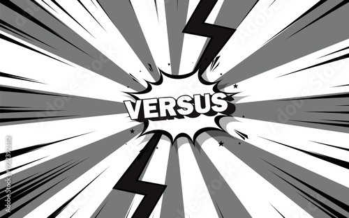 Comic versus battle template background