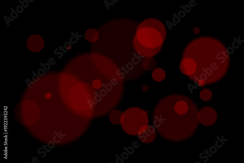 Abstract bokeh field. Glowing circular shapes in various sizes distributed across dark background, blurred borders, layered overlap, smooth gradient tones, vivid neon lighting atmosphere