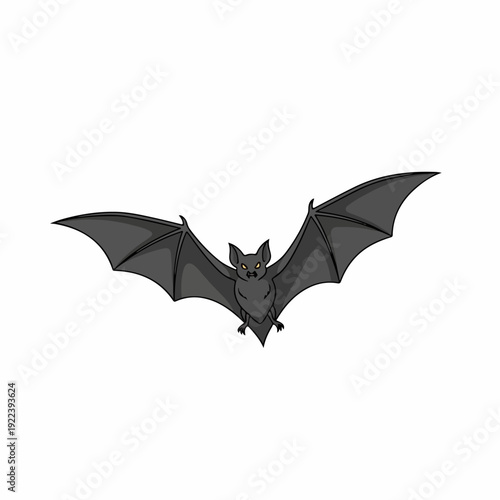 illustration of a flying bat on a white background