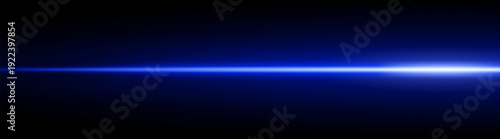 Abstract dark background with glowing horizontal light streak in the center. Smooth gradient fade to black, cinematic lens flare effect, ideal for sci-fi, tech, energy, futuristic