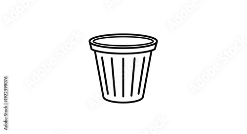 Simple black and white line drawing of a disposable paper cup