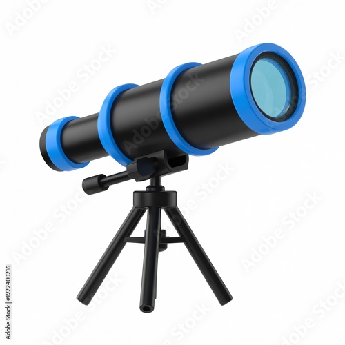 Modern telescope on tripod for stargazing and astronomy