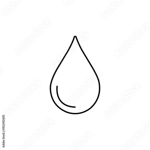 Water drop line icon vector illustration isolated on white background